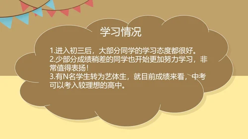 黄色简约风中学家长会PPT模板