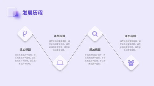 紫色毛玻璃微立体弥散风公司介绍企业宣传PPT模板