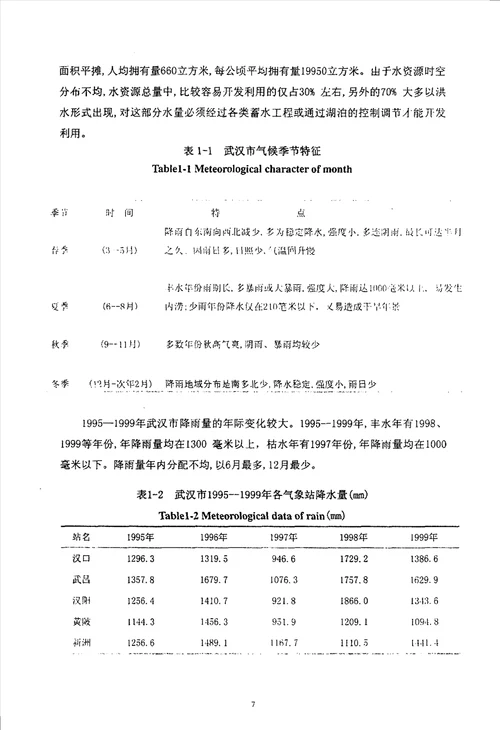 19951999年武汉市农业发展状况研究