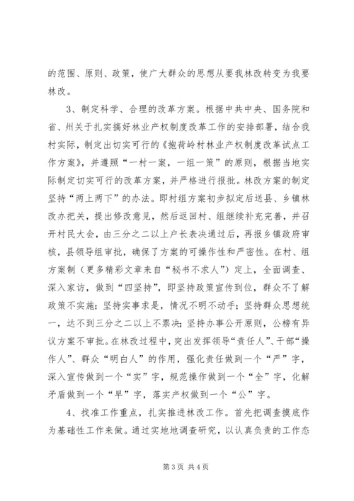 乡镇深化集体林权制度改革成功经验交流.docx