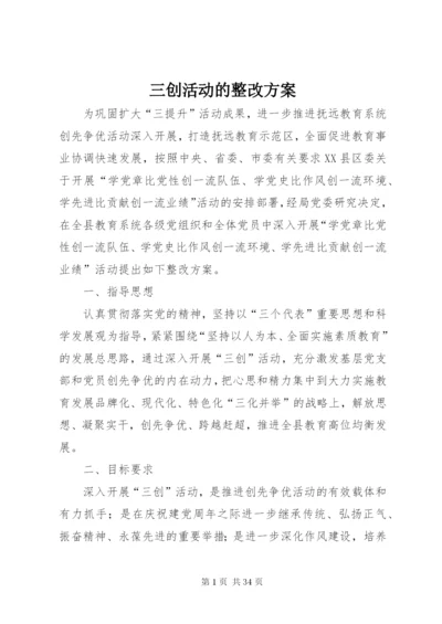 三创活动的整改方案.docx