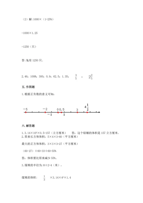 黄冈小学六年级数学试卷附答案ab卷.docx