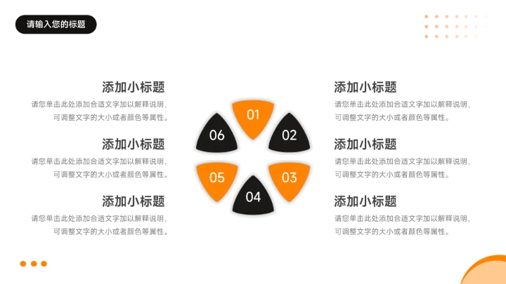 橙色极简留白主题工作汇报PPT模板