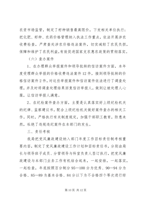 发改局廉政建设责任制自查报告.docx