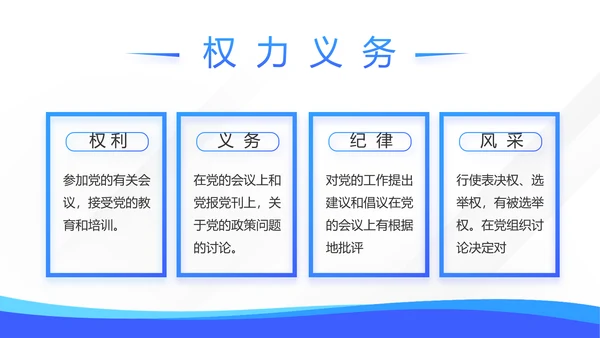 蓝色学习教育微党课活动微党课动态PPT模板