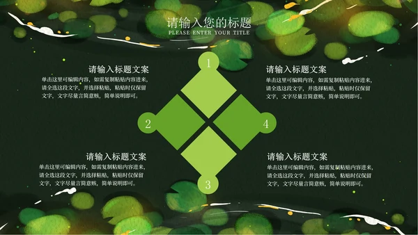 绿色清新传统节气夏至宣传PPT模板