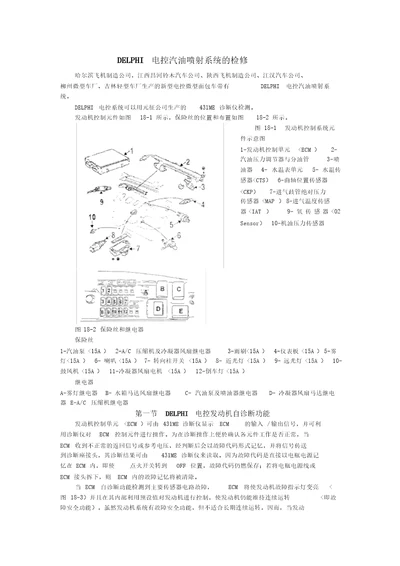 DELPHI燃油控制系统