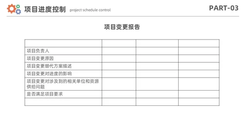 简约风项目进度管理数据分析项目计划控制报告PPT项目管理
