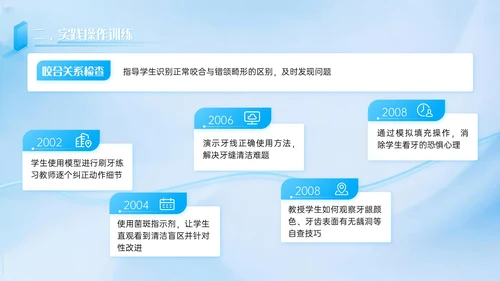 蓝色3D立体风学校口腔健康教育PPT模板