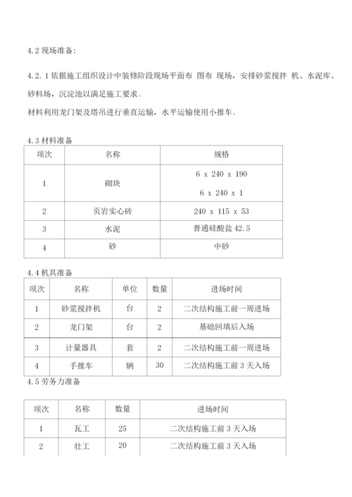 蒙泰改扩建工程二次结构施工方案.docx