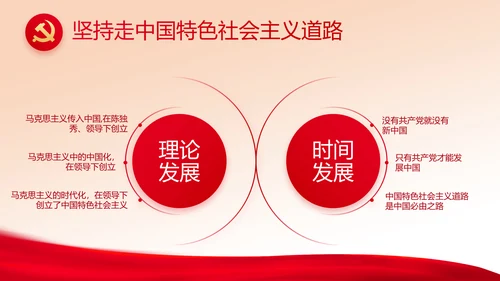 红色开展党史学习教育党课动态PPT