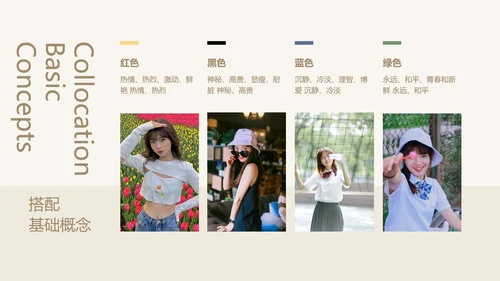 简约欧美风时尚穿搭培训PPT模板