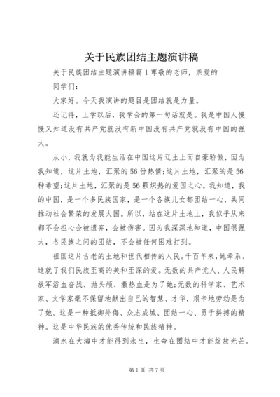 关于民族团结主题演讲稿 (2).docx