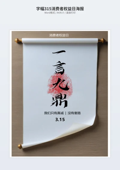 字幅315消费者权益日海报