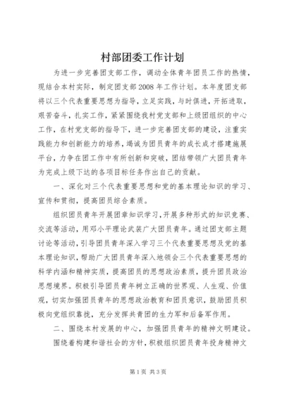 村部团委工作计划.docx