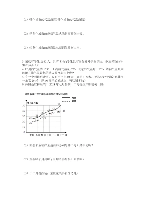北师大版小学六年级下册数学期末综合素养测试卷【名师系列】.docx