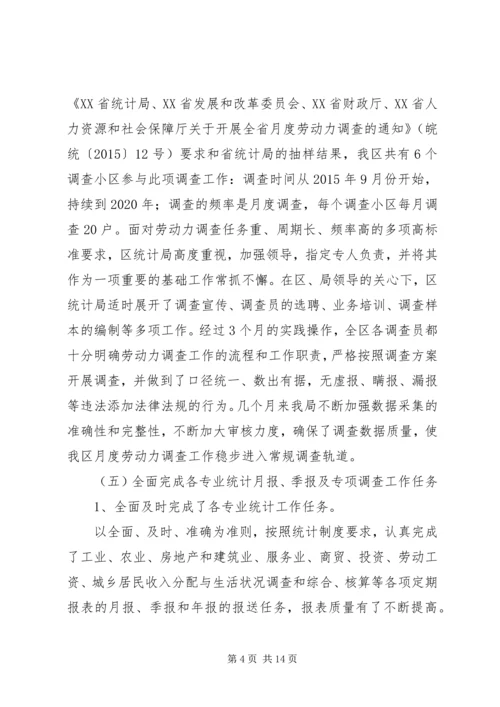 统计局年度工作总结及工作安排.docx