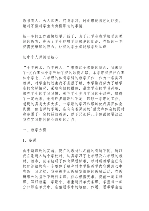 初中个人师德总结10篇.docx