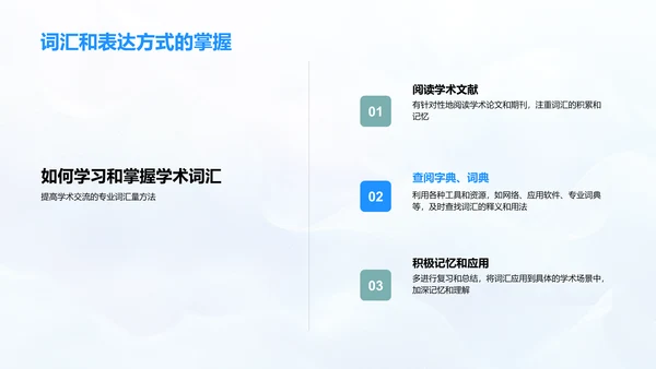 英语学习与学术交流PPT模板