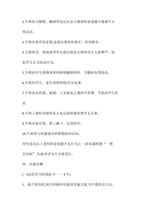 师德师风实施专业方案.docx