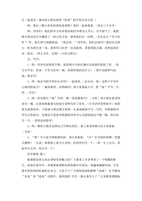 有关识字教案模板集锦5篇.docx