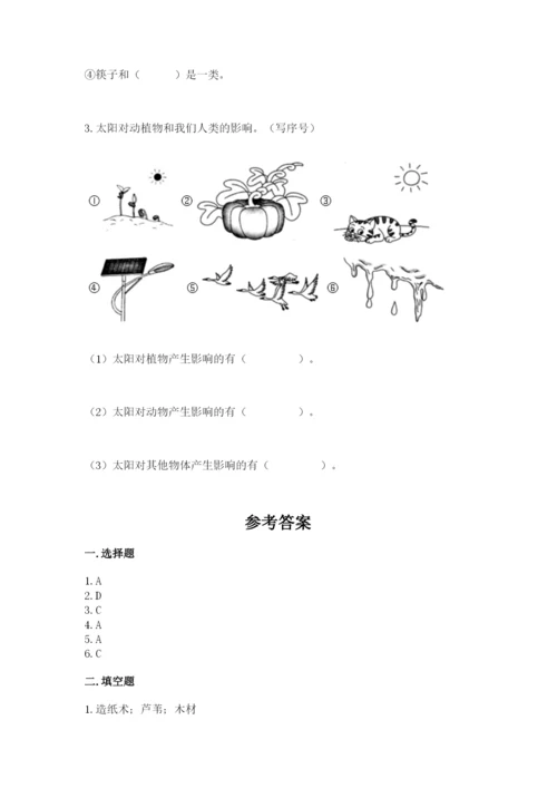 教科版小学二年级上册科学期末测试卷含完整答案【精选题】.docx