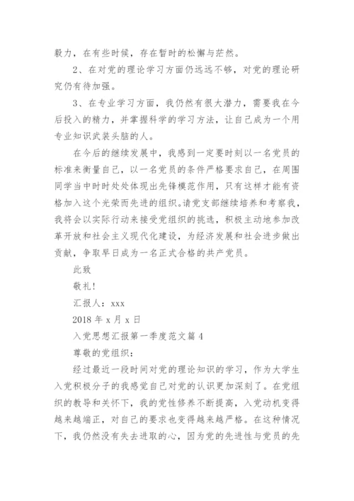 入党思想汇报第一季度范文7篇.docx