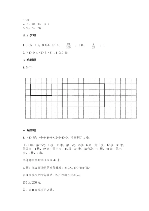 沪教版数学六年级下册期末检测试题【原创题】.docx