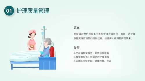 绿色插画护理质量管理培训PPT课件