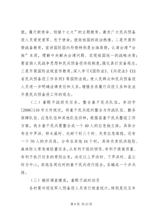 社区民兵整组工作计划.docx
