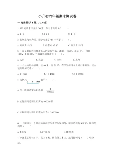 小升初六年级期末测试卷附完整答案【典优】.docx