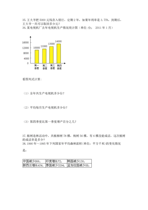 六年级小升初数学解决问题50道审定版.docx