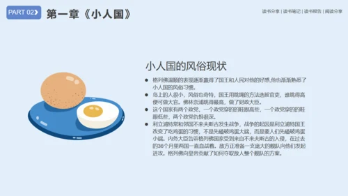 《格列佛游记》读书笔记通用PPT模板