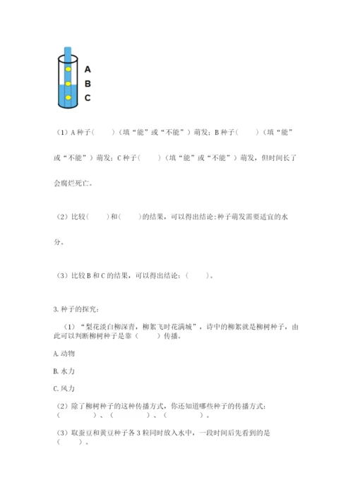 教科版科学四年级下册第一单元《植物的生长变化》测试卷精编.docx