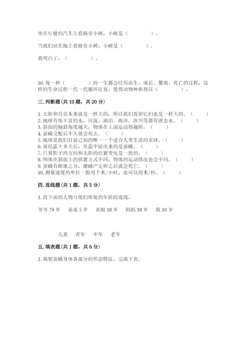 教科版小学科学三年级下册 期末测试卷含完整答案（网校专用）.docx