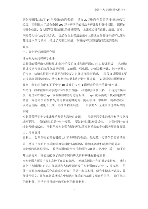研究生入学考试-全国十大考研辅导机构排名.docx
