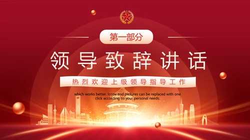 热烈欢迎上级领导指导工作PPT模板
