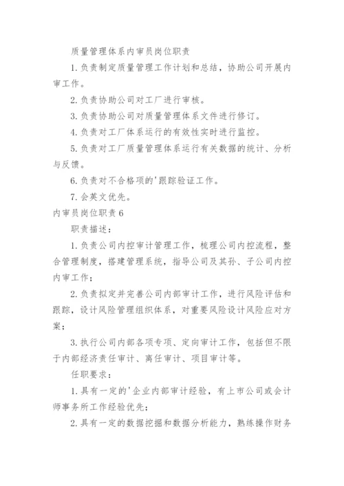 内审员岗位职责.docx