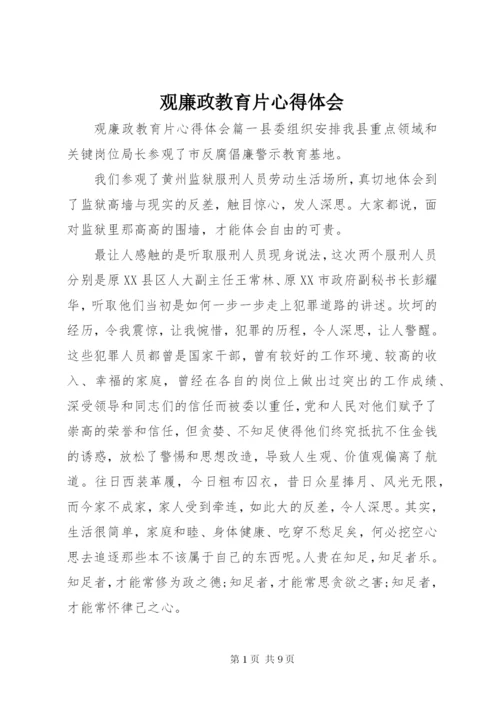 观廉政教育片心得体会.docx