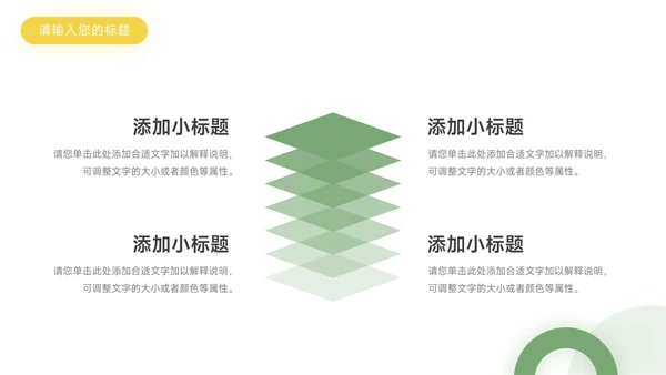 绿黄大气简约清新领导与领导力PPT模板