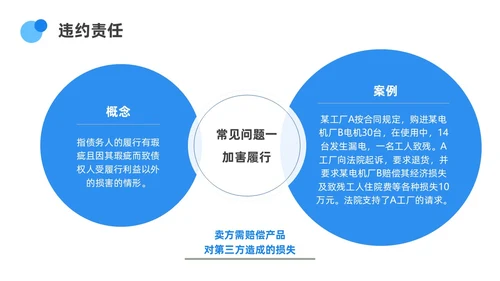 蓝色渐变简约圆形合同培训PPT课件员工培训