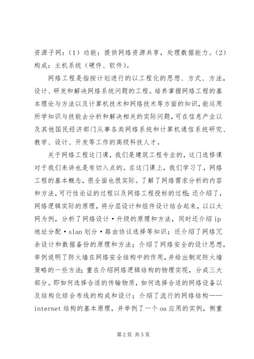学习网络工程心得 (4).docx