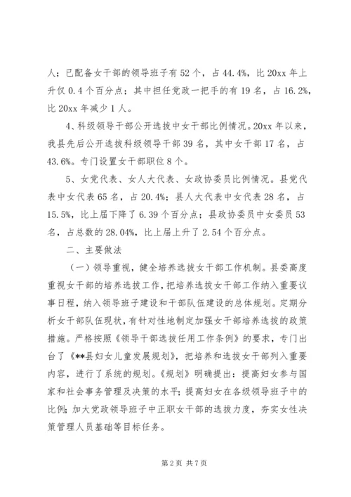 妇联培养选拔女干部现状调研报告 (2).docx