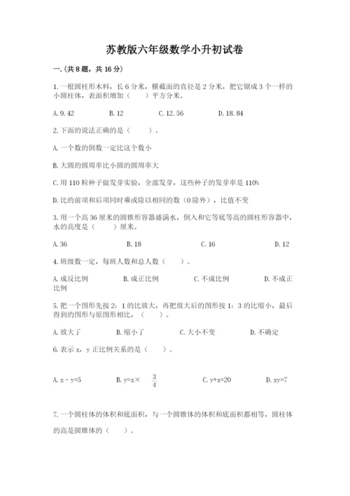 苏教版六年级数学小升初试卷精品【必刷】.docx