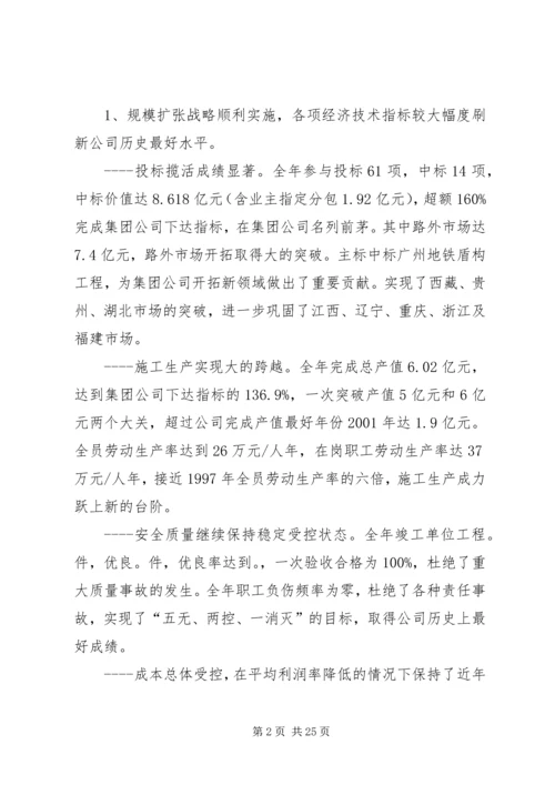 在公司首届三次职代会上的工作报告 (12).docx