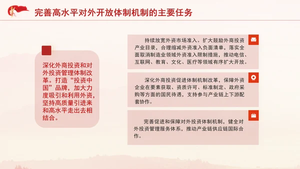 党的二十届三中全会完善高水平对外开放体制机制党课PPT