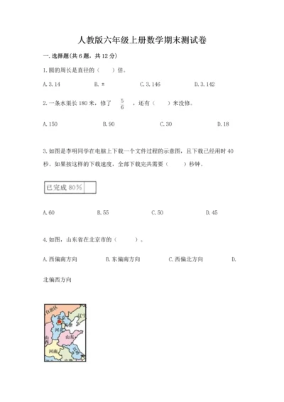 人教版六年级上册数学期末测试卷带答案（培优）.docx
