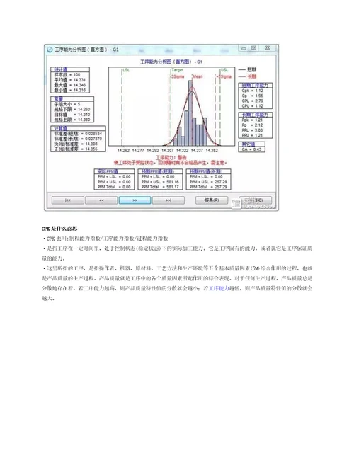 原制程能力分析CPK详解