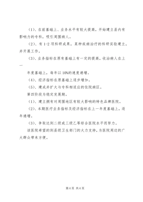 民营医院发展计划报告.docx
