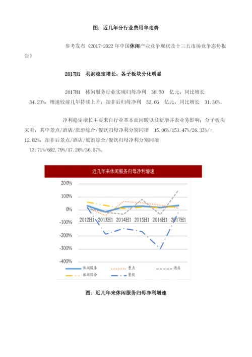 我国休闲服务行业营收增速及业绩分析.docx